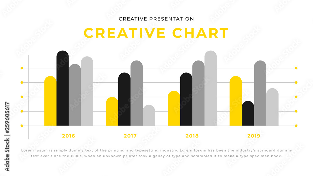 Yellow Business Charts Graphs Report And Summarizing