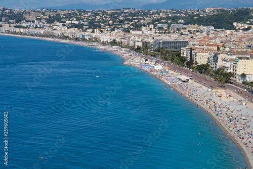 Beach in Nice, cote d'azur, France