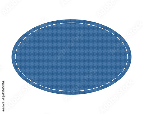 oval textile patch