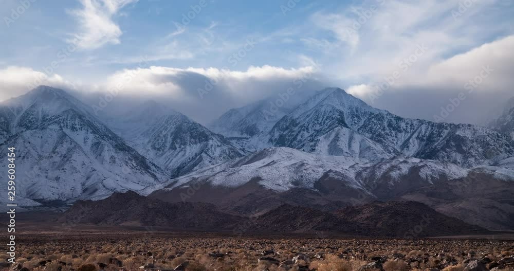 Time Lapse of the clouds above the Sierra Nevada mountains in California. Time Lapse of the clouds above the Sierra Nevada mountains in California.