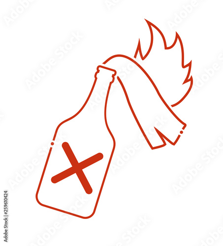 molotov cocktail flat icon
