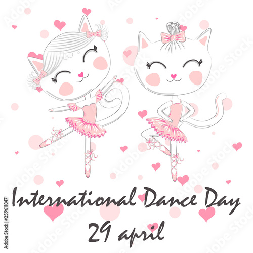 International Dance Day. April 29. Design template, or greeting card