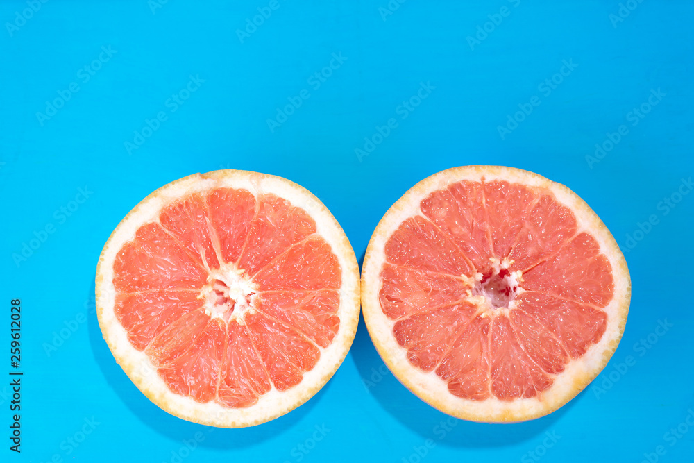 Grapefruit on colorful background Grapefruit on colorful background