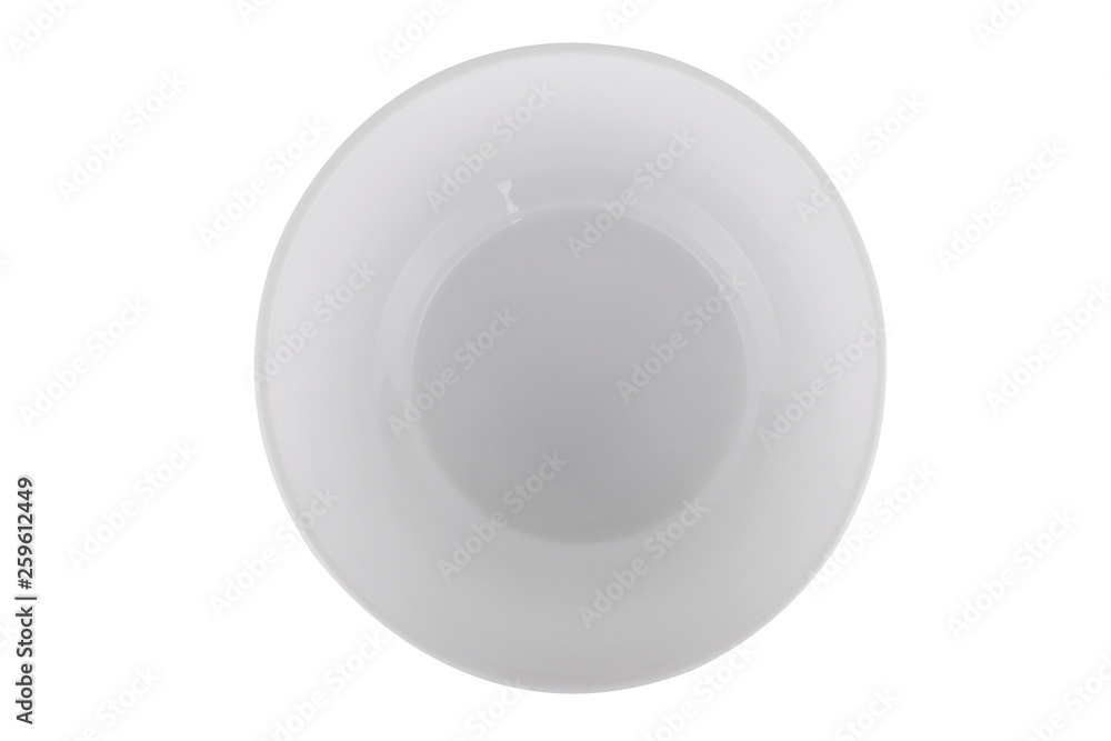 White bowl isolated on white background