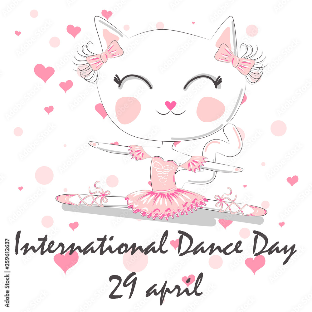 International Dance Day. April 29. Design template, or greeting card