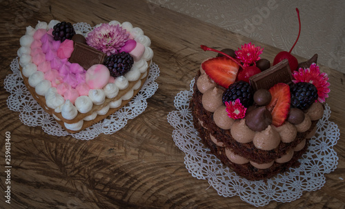 Fototapeta Naklejka Na Ścianę i Meble -  Heart cakes
