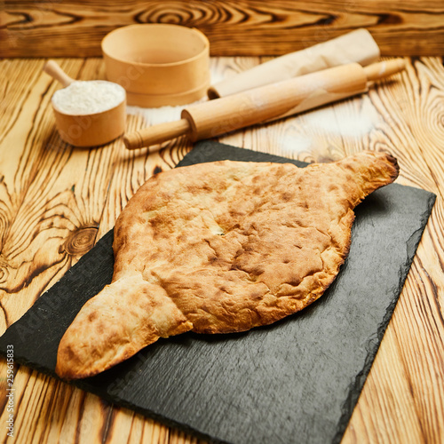 traditional Georgian homemade bread puri photo