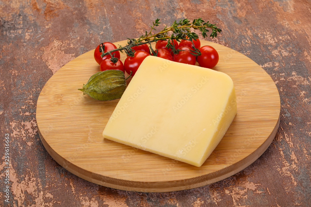 Hard parmesan cheese piece Hard parmesan cheese piece