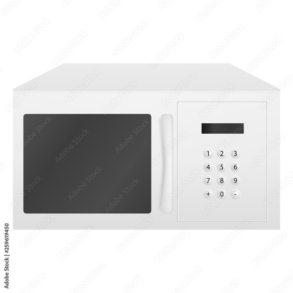 Microwave icon. Realistic illustration of microwave vector icon for web design isolated on white background Microwave icon. Realistic illustration of microwave vector icon for web design isolated on white background