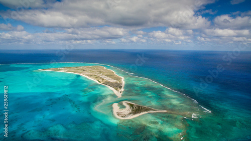 Aerial view of Eastern Island in Midway Atoll National Wildlife Refuge photo