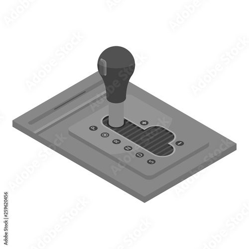 Automatic car gearbox icon. Isometric of automatic car gearbox vector icon for web design isolated on white background