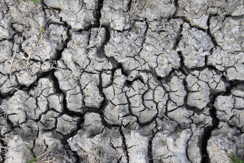 Close-up of cracked mud after a long hot summer Close-up of cracked mud after a long hot summer
