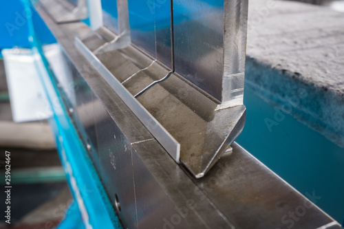 фотографія Sheet metal bending machine in the production plant