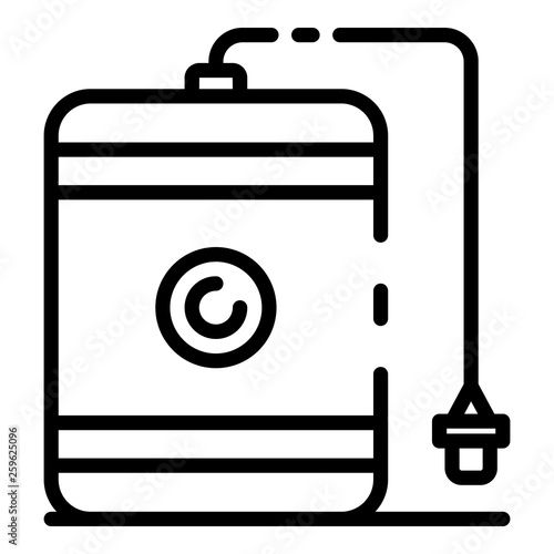 External hard disk icon. Outline external hard disk vector icon for web design isolated on white background