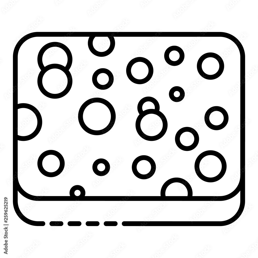 Cleaning sponge icon. Outline cleaning sponge vector icon for web design isolated on white background Cleaning sponge icon. Outline cleaning sponge vector icon for web design isolated on white background