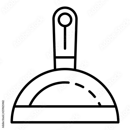 Dustpan icon. Outline dustpan vector icon for web design isolated on white background