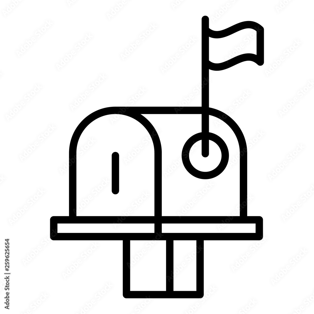 Outdoor post box icon. Outline outdoor post box vector icon for web design isolated on white background Outdoor post box icon. Outline outdoor post box vector icon for web design isolated on white background