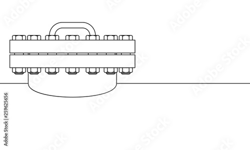 Closed manhole contour illustration