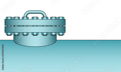 Closed manhole illustration