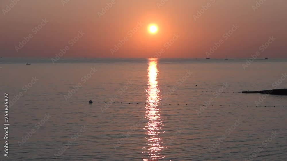 Golden Sunset On The Sea. Golden Sunset On The Sea.