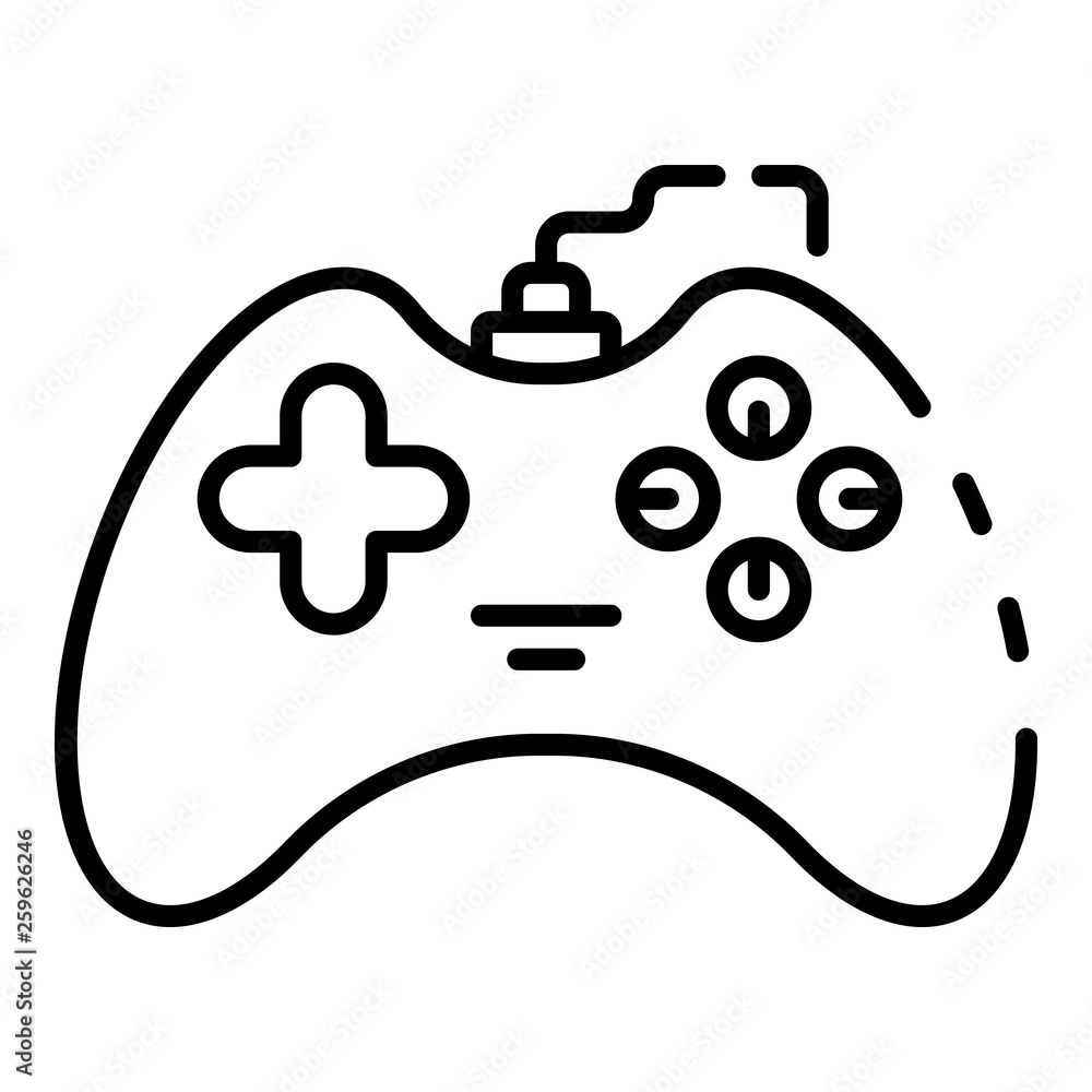 Joystick gadget icon. Outline joystick gadget vector icon for web design isolated on white background Joystick gadget icon. Outline joystick gadget vector icon for web design isolated on white background