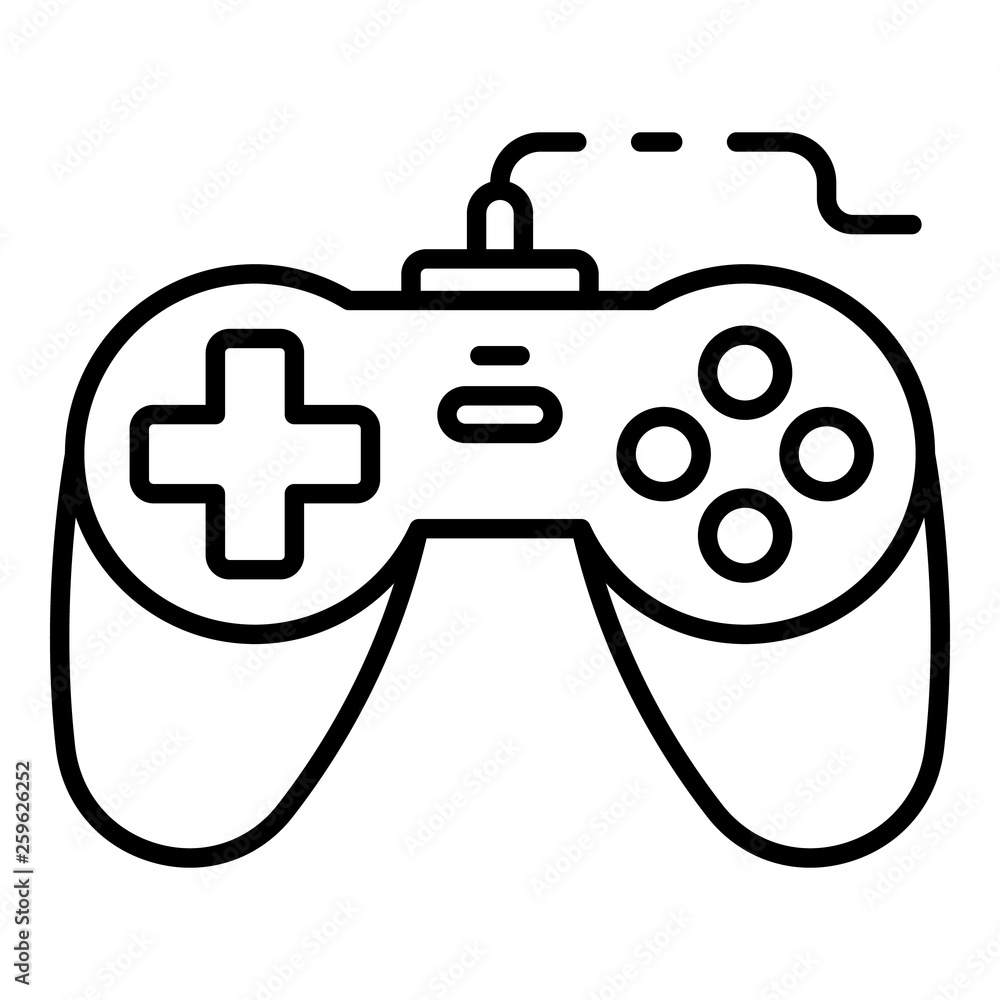 Arcade joystick icon. Outline arcade joystick vector icon for web design isolated on white background