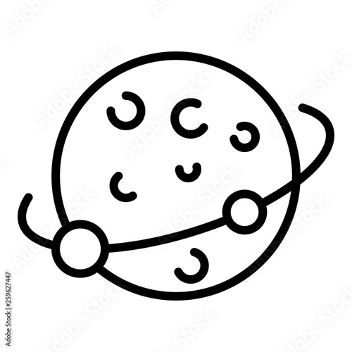 Saturn planet icon. Outline saturn planet vector icon for web design isolated on white background