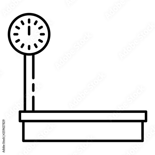 Boxing scales icon. Outline boxing scales vector icon for web design isolated on white background