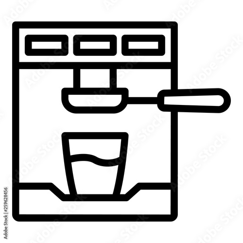 Digital coffee machine icon. Outline digital coffee machine vector icon for web design isolated on white background
