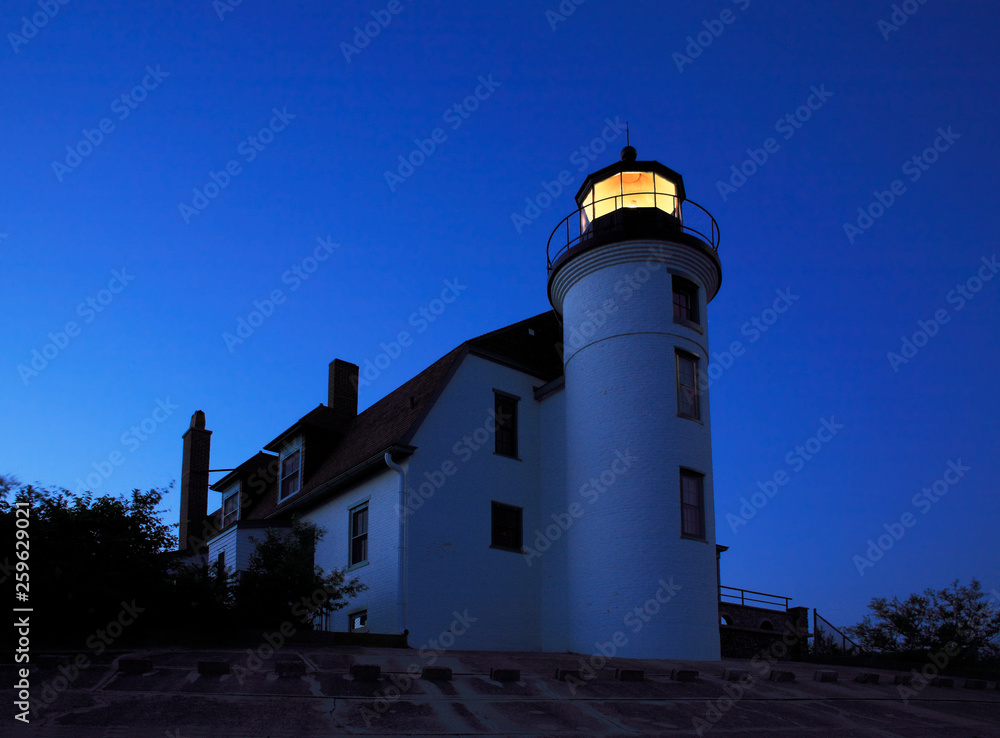 Point Betsie Lighthouse At Night