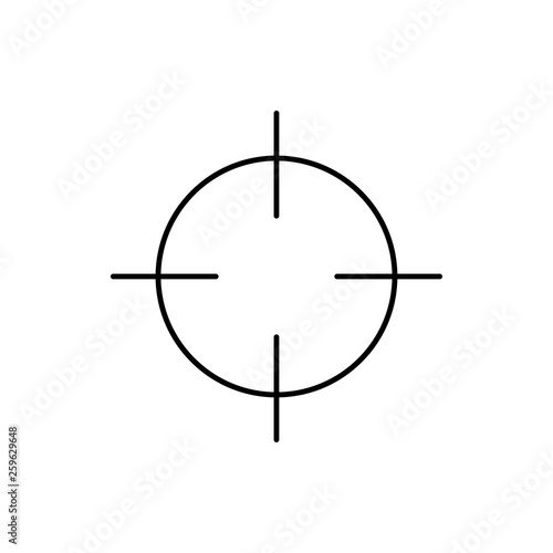 vector outline icon of crosshair