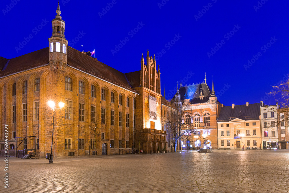 Beautiful architecture of the old town in Torun at dusk, Poland. Beautiful architecture of the old town in Torun at dusk, Poland.
