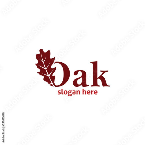 oak logo company design template material element isolated