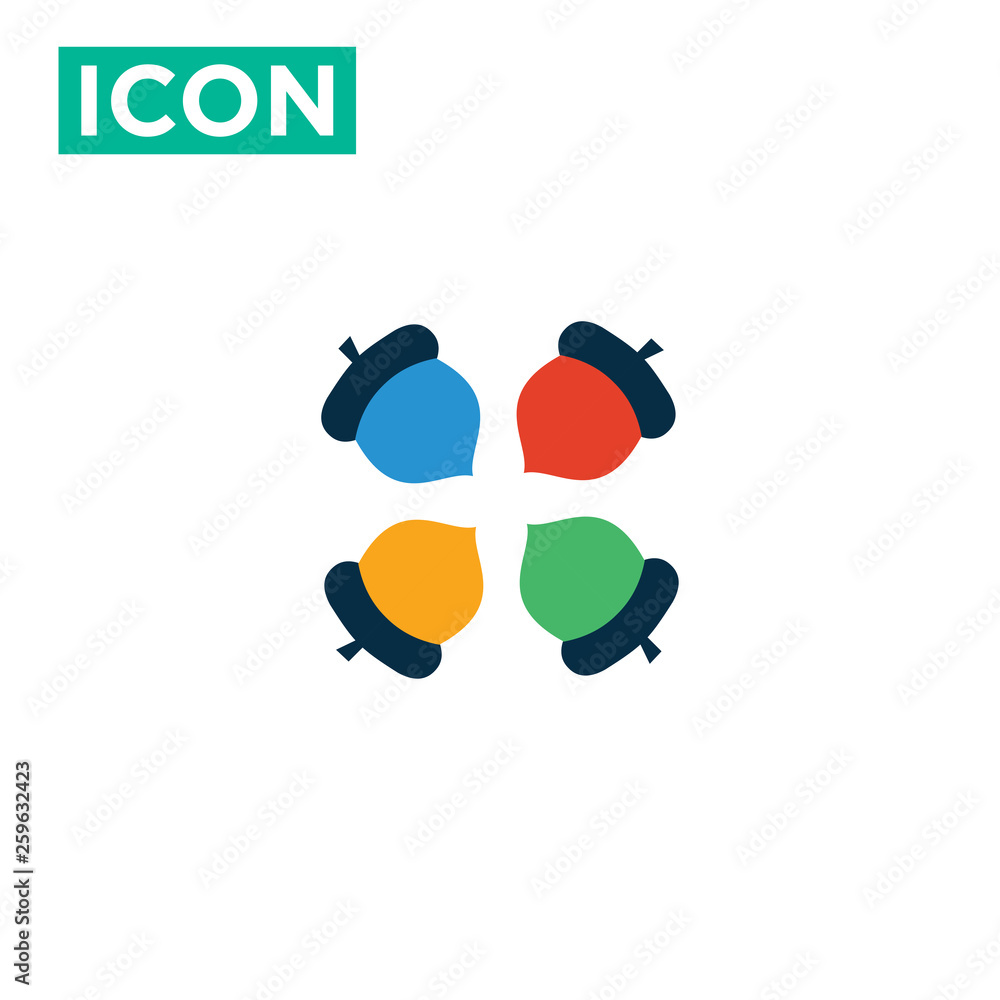 acorn icon vector