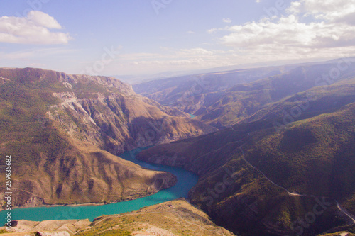 Sulak canyon in sunny Caucasus