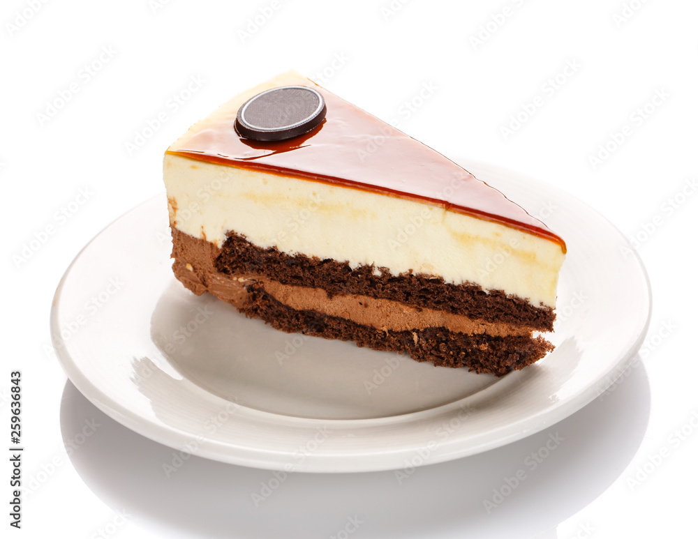 Cake Cappuccino, isolated on a white background Cake Cappuccino, isolated on a white background