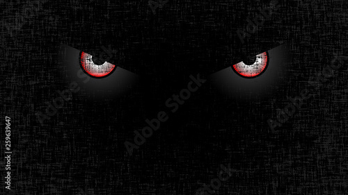 Halloween staring scary spooking evil eyes on dark grunge background