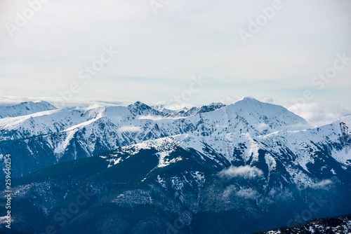 snow covered mountain peaks and tourist trails in slovakia tatra © Martins Vanags