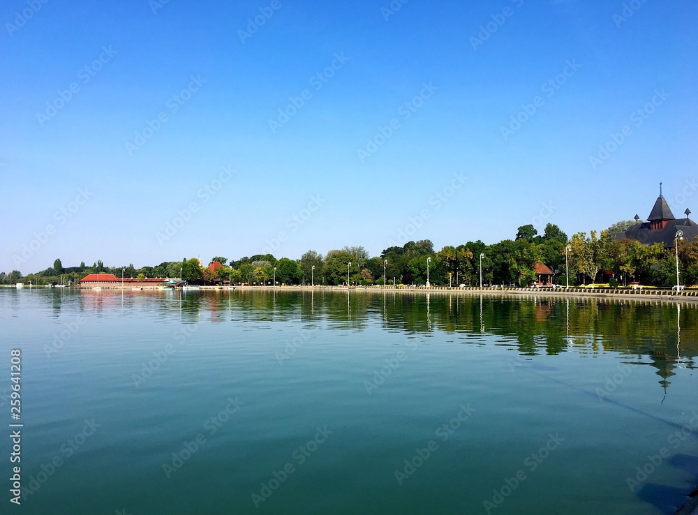 Lake Palic landscape in Serbia