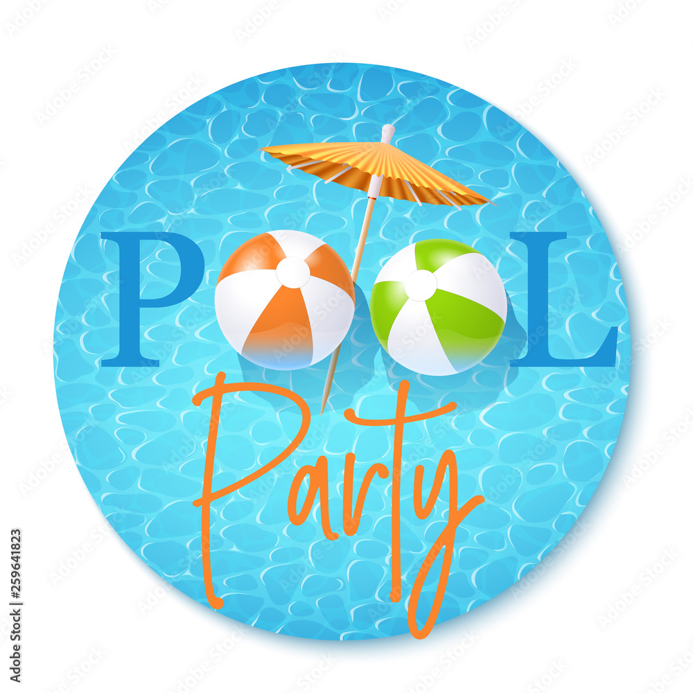 Fototapeta premium Pool Party Invitation