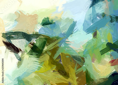 Photography Art work in impressionism naive style oil painting on canvas
