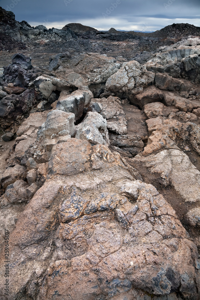 Lava fields after a volcanic eruption of Krafla (Iceland) Lava fields after a volcanic eruption of Krafla (Iceland)