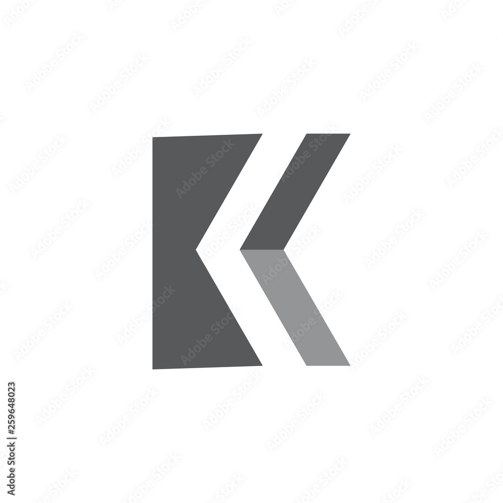 letter k simple geometric arrow logo vector letter k simple geometric arrow logo vector
