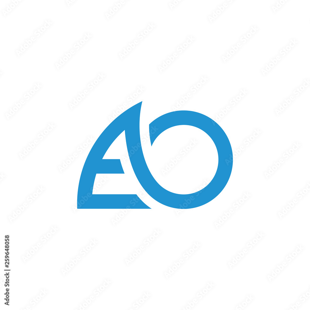 letters ao fast movement geometric line logo vector letters ao fast movement geometric line logo vector