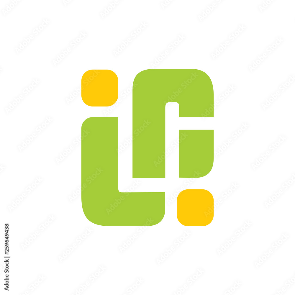 abstract letter ln simple geometric logo vector abstract letter ln simple geometric logo vector