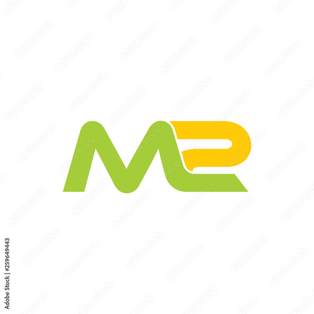 abstract letter m2 simple logo vector abstract letter m2 simple logo vector