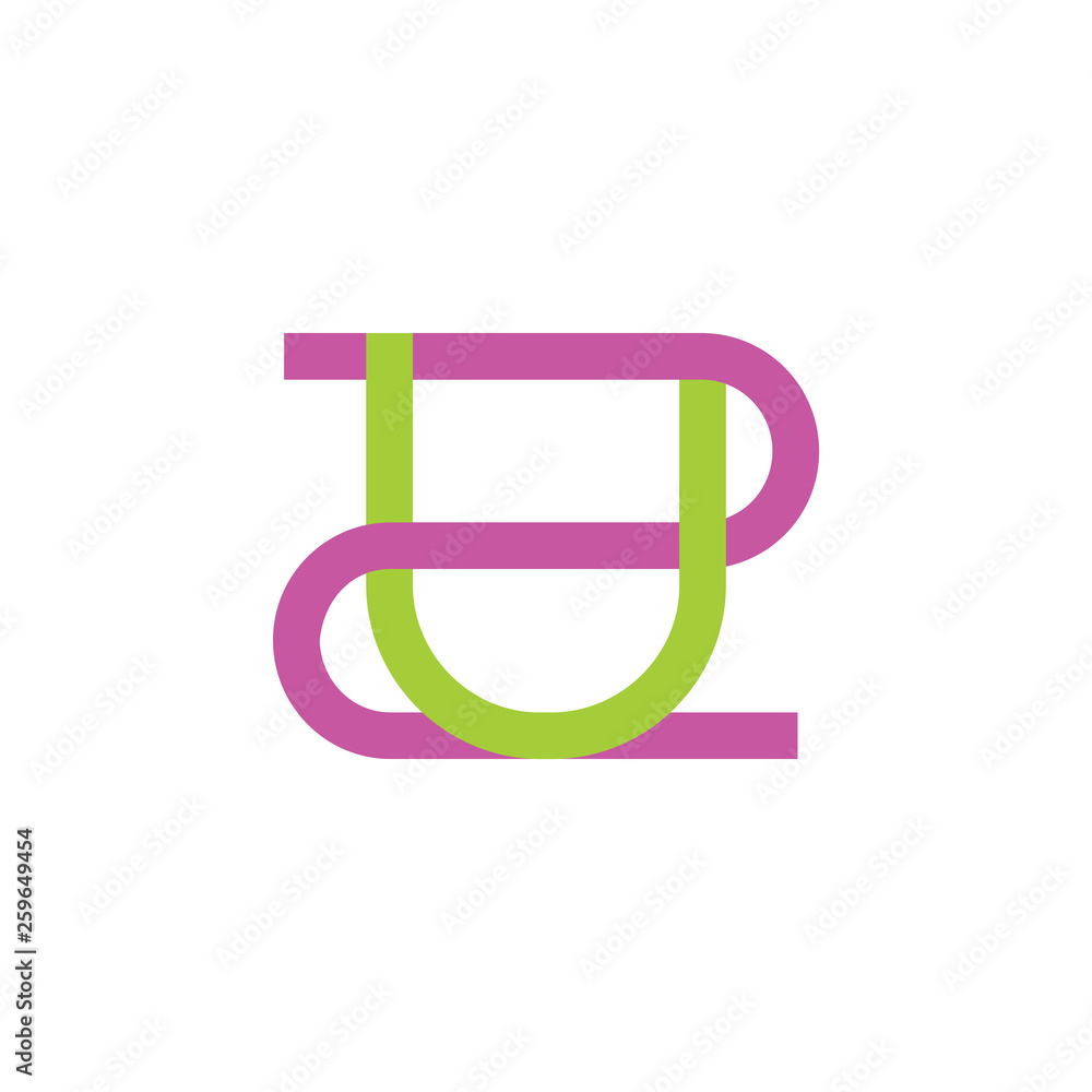 Obraz premium letters us simple linked logo vector