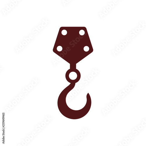 pulley hook simple industrial logo vector