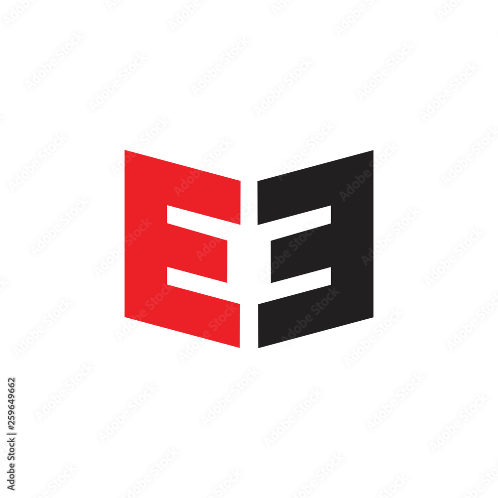 abstract letters ee simple geometric logo vector abstract letters ee simple geometric logo vector