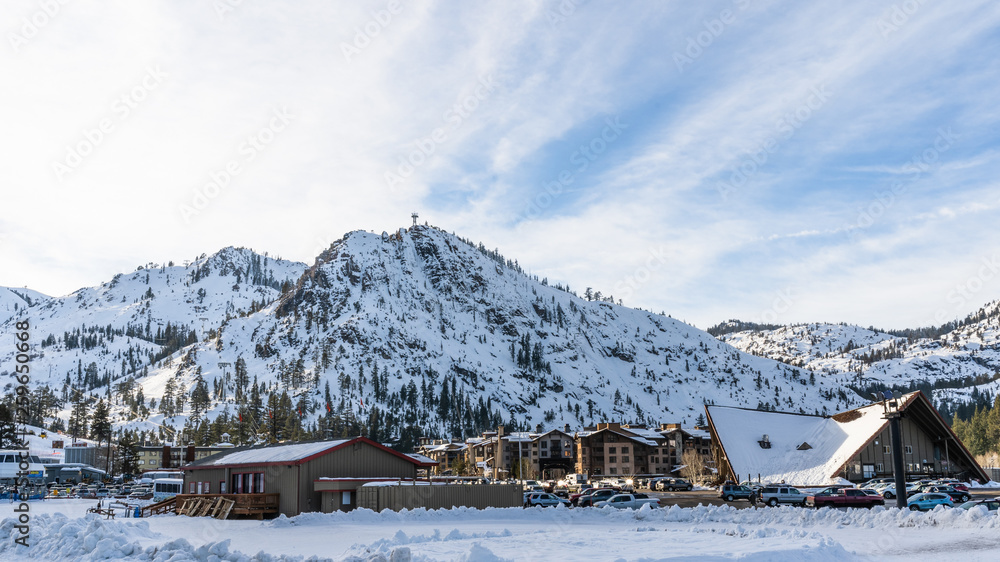 Squaw Valley im Winter, Lake Tahoe, Kalifornien, USA